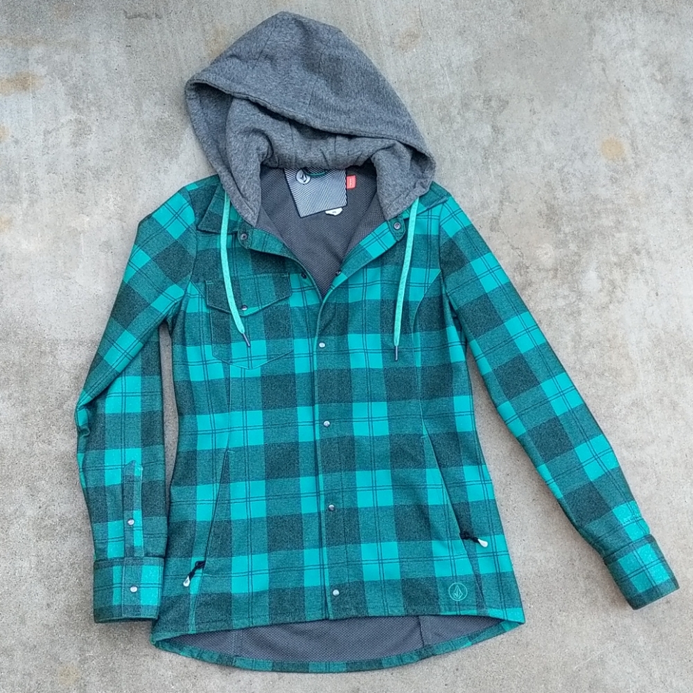 Volcom Hooded Flannel Jacket